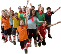 Ein Foto mit vielen Kindern, den Belve Pänz