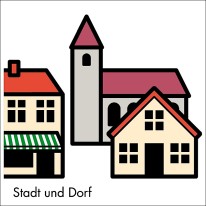 Eine Kirche und Häuser - das Veedel der Belve